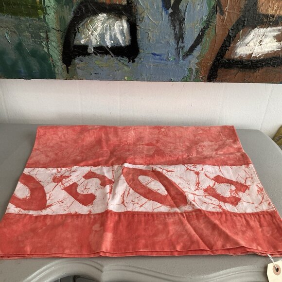 Vintage African Tie Dye Standard Pillowcase Handmade Tribal Fabric Art - Picture 1 of 11